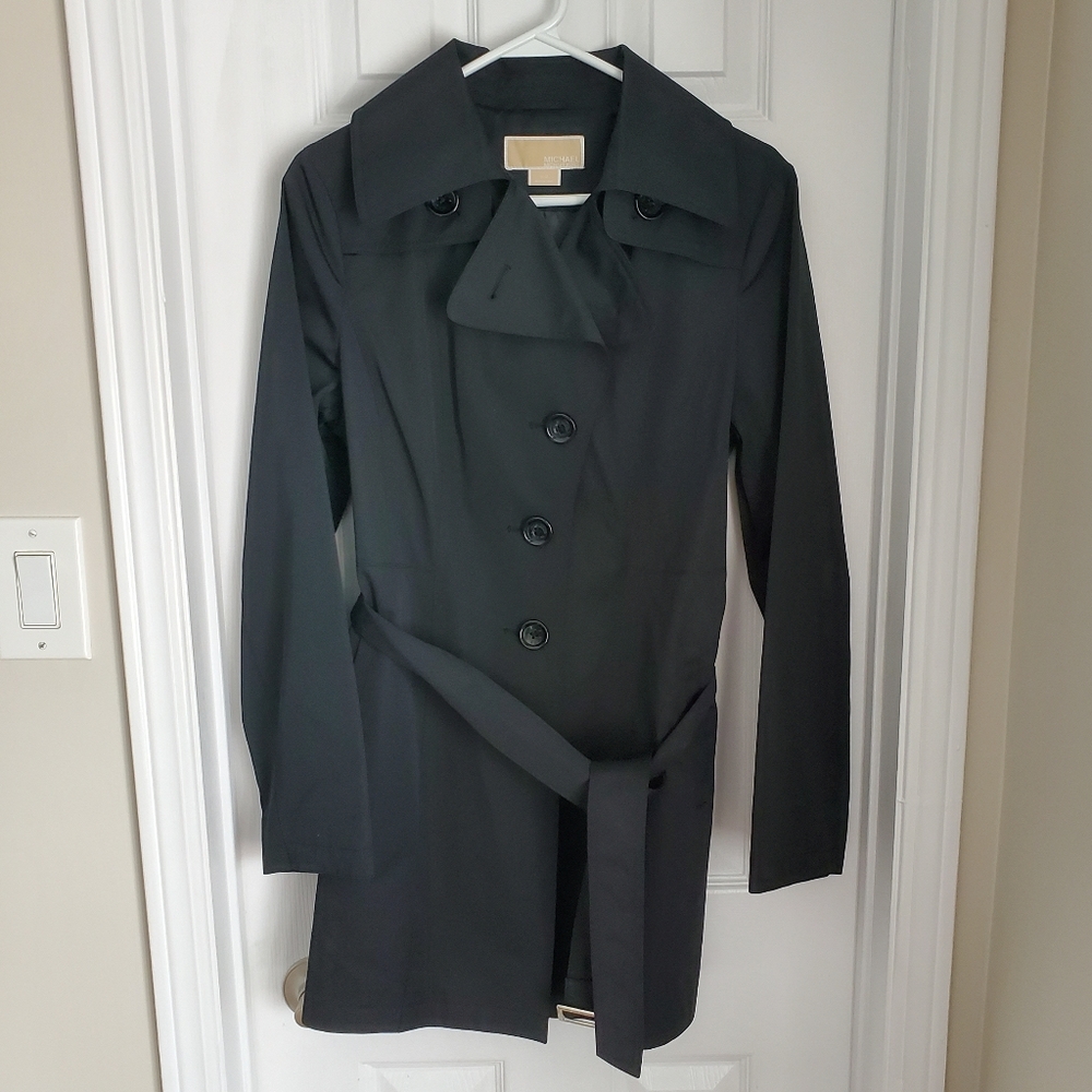 Michael Kors EUC Black Trench Coat